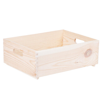 Holzbox 13 Liter Regalkiste 40 x 30 x 14 cm Box