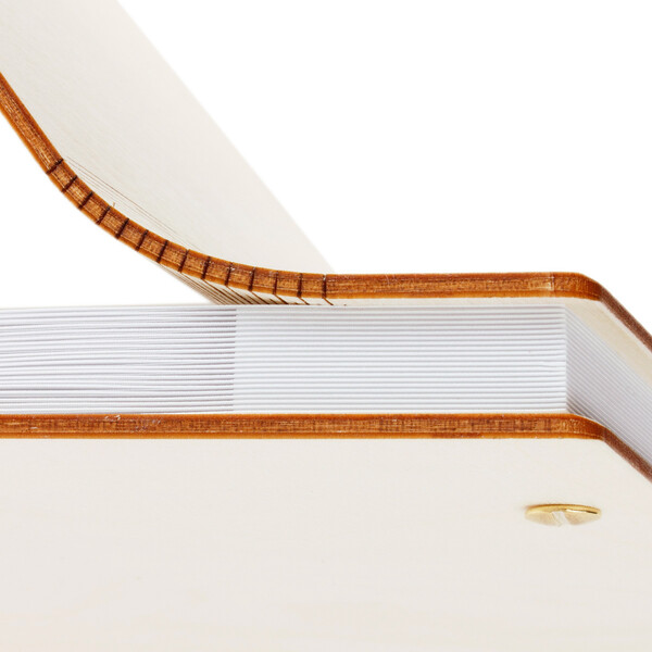 helles Gstebuch XL aus flexiblem Holz 35 x 22 cm weie Seiten