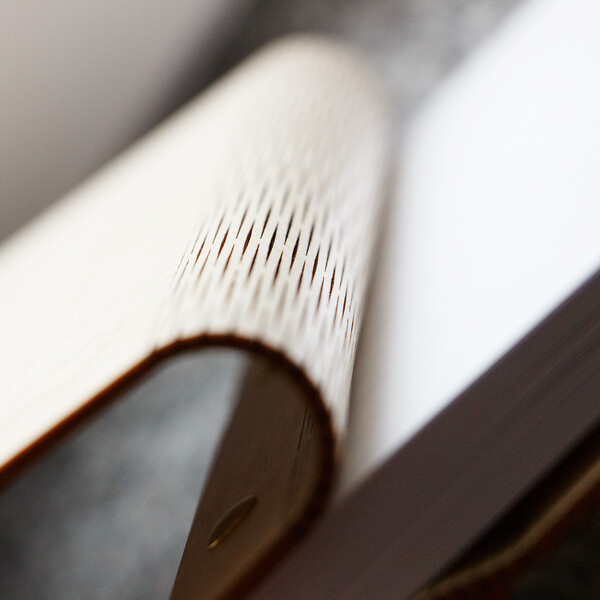 natrliches Holz Buch XXL mit weien Seiten 36 x 29 cm