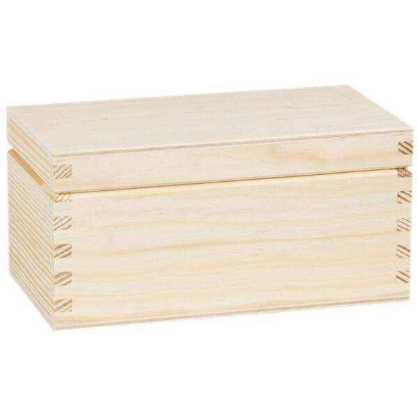 Holzkiste mit 2 Fcher 16,5 x 9,5 x 8 cm Organizer
