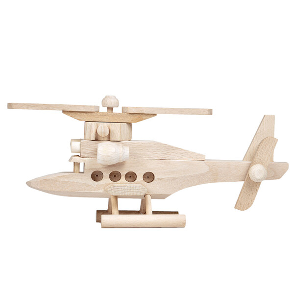 Hubschrauber aus Holz