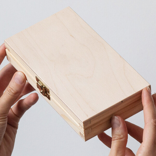 Box fr Geldgeschenke 18 x 10 x 3,5 cm Rechnungsbox aus Holz