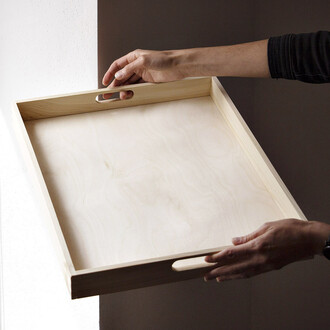 groes Holz Tablett 50 x 40 cm