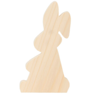 stehender Osterhase zum Basteln Hase 16 x 9 cm aus Vollholz