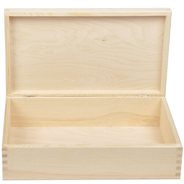 Kiste mit Klappdeckel, Holzkiste 28,5 x 16,5 x 8 cm