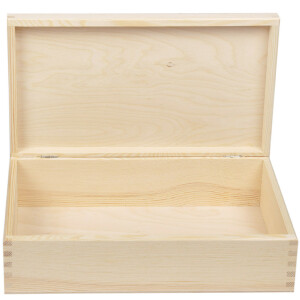 Kiste mit Klappdeckel, Holzkiste 28,5 x 16,5 x 8 cm