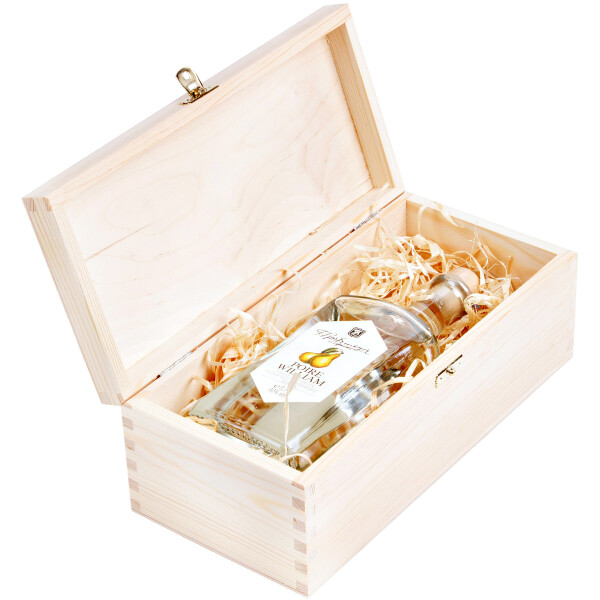 Geschenkbox aus Holz für Spirituosen, Holzkiste mit Deckel