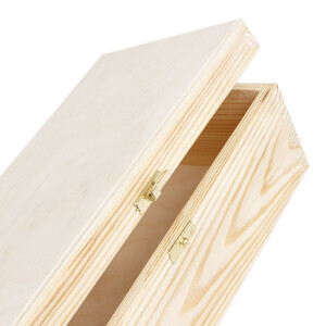 Geschenkbox aus Holz für Spirituosen, Holzkiste mit Deckel