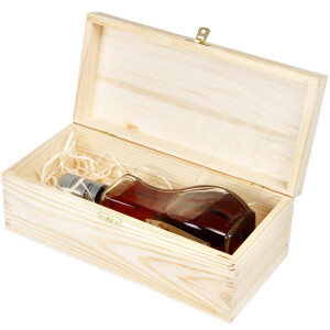Geschenkbox aus Holz für Spirituosen, Holzkiste mit Deckel