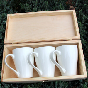 Geschenkbox aus Holz für Spirituosen, Holzkiste mit Deckel
