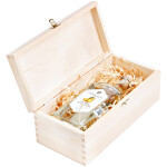 Geschenkbox aus Holz für Spirituosen, Holzkiste mit Deckel