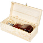 Geschenkbox aus Holz für Spirituosen, Holzkiste mit Deckel