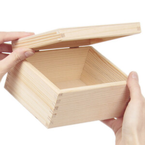 Deckel Box 16,5 x 12 x 8 cm Holzkiste