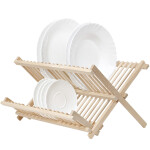 Geschirr, Abtropfgitter, Holz, 2 Ebenen, Besteckgestell