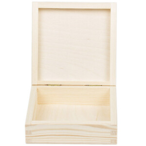 quadratische Allzweckkiste 14 x 14 x 5 cm Vollholz
