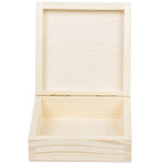 quadratische Allzweckkiste 14 x 14 x 5 cm Vollholz