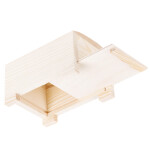 Spardose aus Holz, Geld Dose Sparbüchse mit Füße 12,5 x 9 cm Kinder Reisekasse
