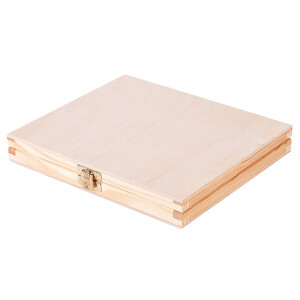 Holzschachtel mit Deckel und Schloss, Merci Schachtel 22...