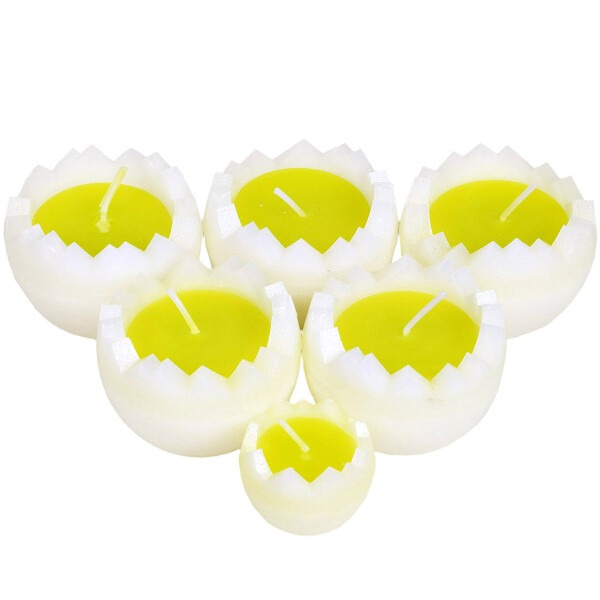 Osterkerzen als Eierschalen 6er Set Schwimmkerzen, Eierkerzen