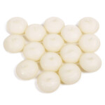 Ovale Schwimmkerzen in Beige, 15er-Set Kerzen in einem Display