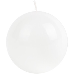 Weiße Kugelkerze Ø 8 cm – stilvoll...