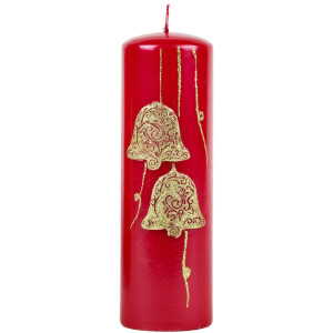 Große Weihnachtskerze aus Wachs mit goldenen...
