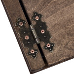 Holzalbum mit 25 schwarz, geprägte Kartonseiten, Holzbuch