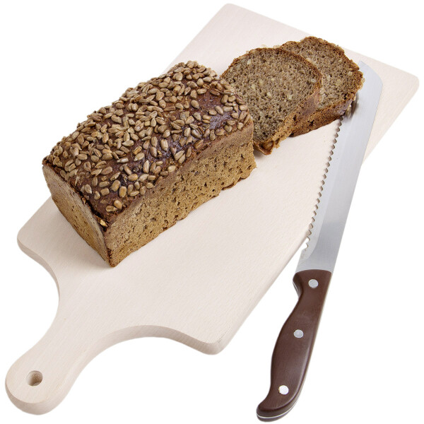 Schneidebrett Holz mit Griff 40 x 18 cm, Holzschneidebrett