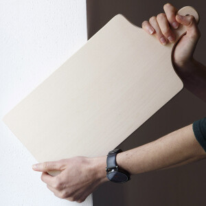 Schneidebrett Holz mit Griff 40 x 18 cm, Holzschneidebrett