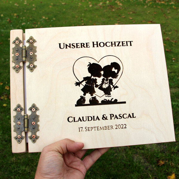 Holzgstebuch Ecru Seiten beschreibbar