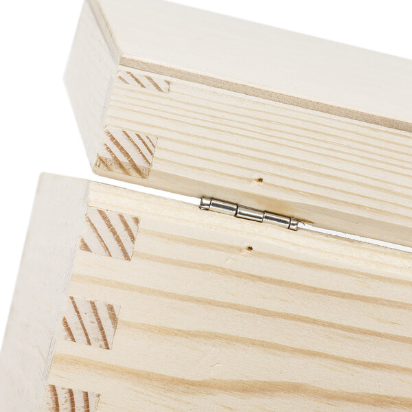 Uhrenbox Holz selbst gestalten Holzkiste Deckel 13,5 x 13,5 x 10,5 cm Naturholz