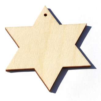 Holzstern 7 x 7 cm Weihnachten, Holzsterne