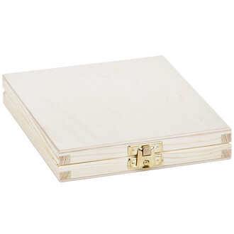 CD Box mit Schloss 16,5 x 14,5 x 2,5 cm