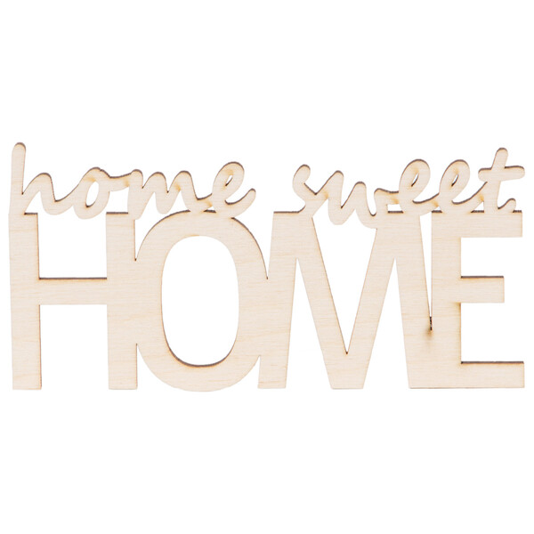Home Sweet Home 16 x 8 cm Aufschrift aus Holz 
