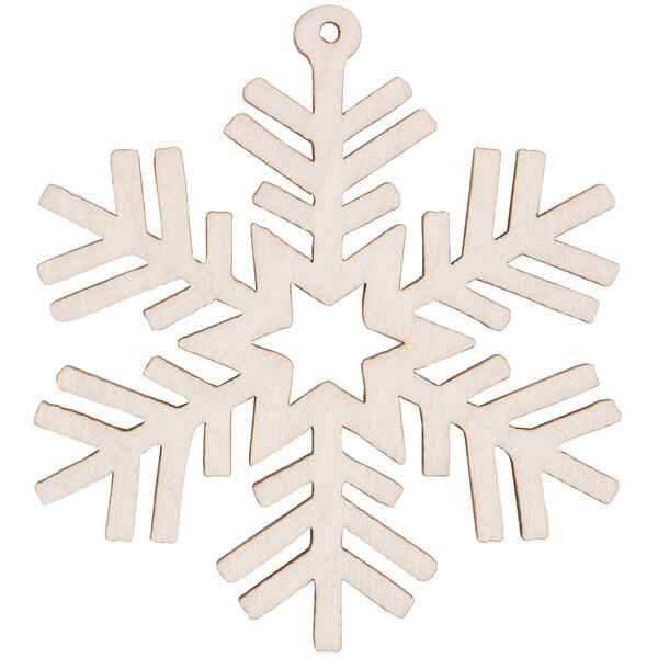 Schneeflocke aus Holz 8 x 8 cm