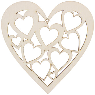 Herzen im Herz Hochzeitsdekoration 10x10 cm