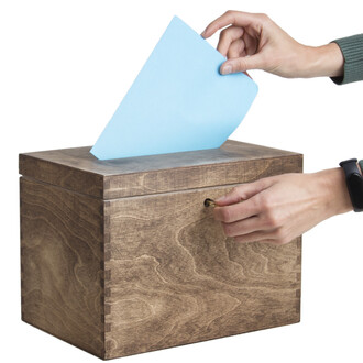 Wahlurne Einwurfbox aus Holz Hochzeits Geldgeschenke...