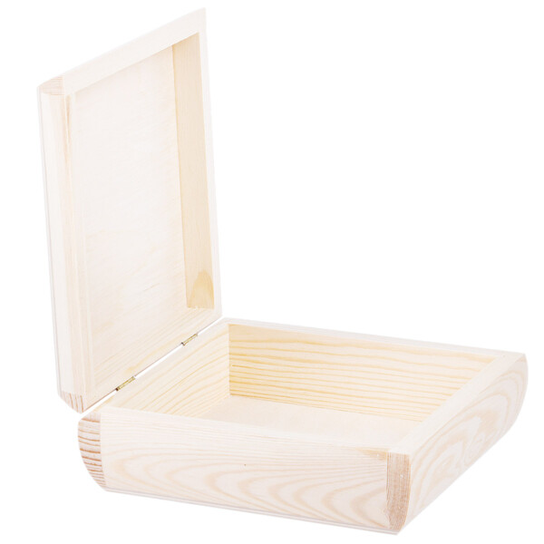 quadratische Holz-Kiste mit Deiner Wunsch-Gravur