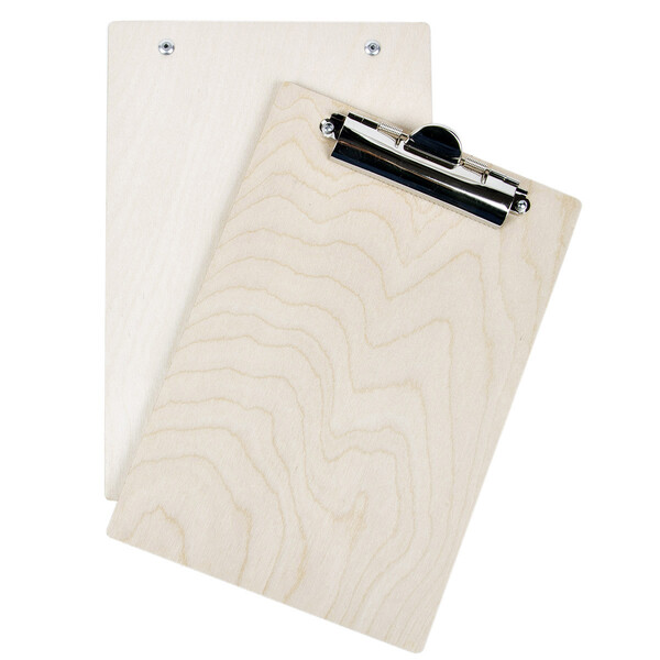 Klemmbretter 5er-Set aus Holz DIN-A5 Schreibunterlage Schreibplatte