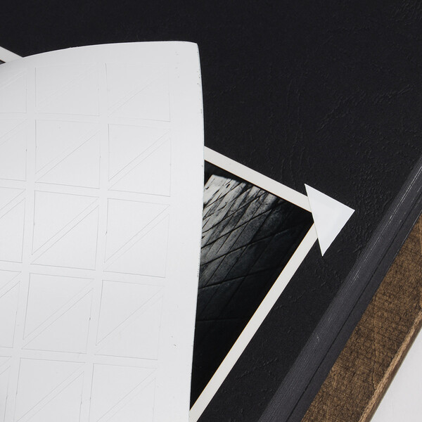 weiße Foto,- und Klebeecken für Bilder, 100 Stück passendes Album Accessoire