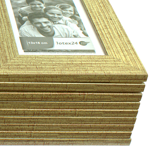Bilderrahmen 15 x 21 cm Standrahmen mit Aufhängung Holz Glasscheibe