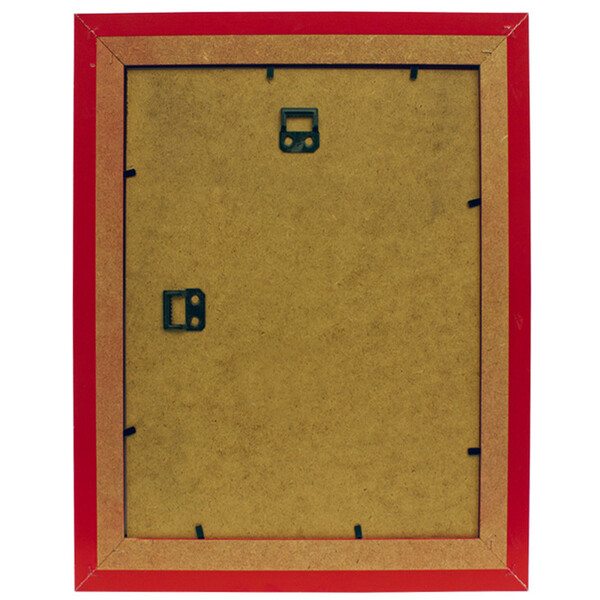 Bilderrahmen aus Holz Rot Glas Scheibe Format 21 x 30 cm Holzrahmen