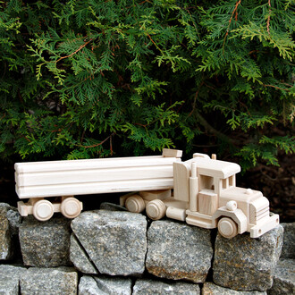 Truck aus Holz als Kippmulde Holzspielzeug 46 x 9 cm