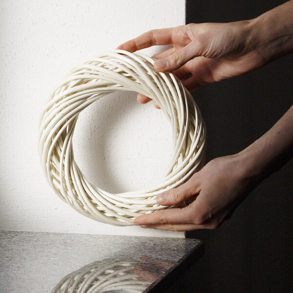 Natur Weidekrnze zu Weihnachten 3er Set Fensterkranz  20 cm in Beige