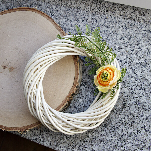 Natur Weidekrnze zu Weihnachten 3er Set Fensterkranz  20 cm in Beige