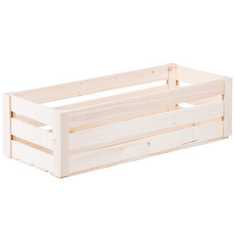 Regalkiste 11 cm hohe Holzbox 6 Liter Holzkiste 40 x 16 x...