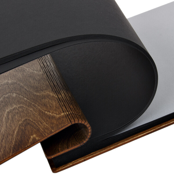 Album und Gästebuch XL mit flexiblem Holz 35 x 22 cm