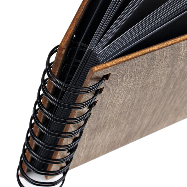 graviertes Ringbuch aus Holz Fotoalbum 18 x 12 cm