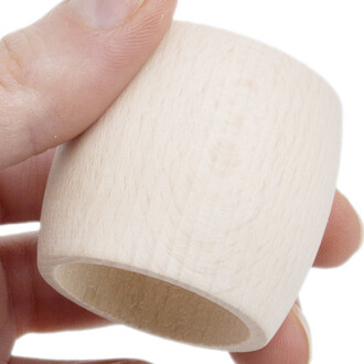 Serviettenringe 50 Stck aus Holz 3,9 cm bauchige...