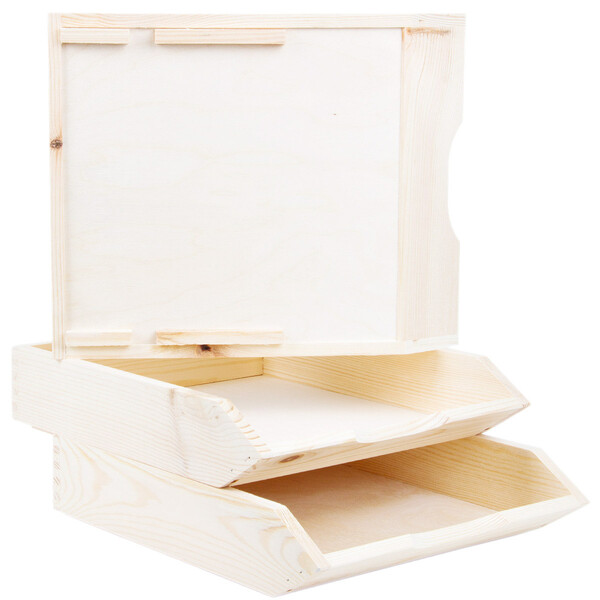 Dokumentenablage aus Holz DIN A4 Lngsformat